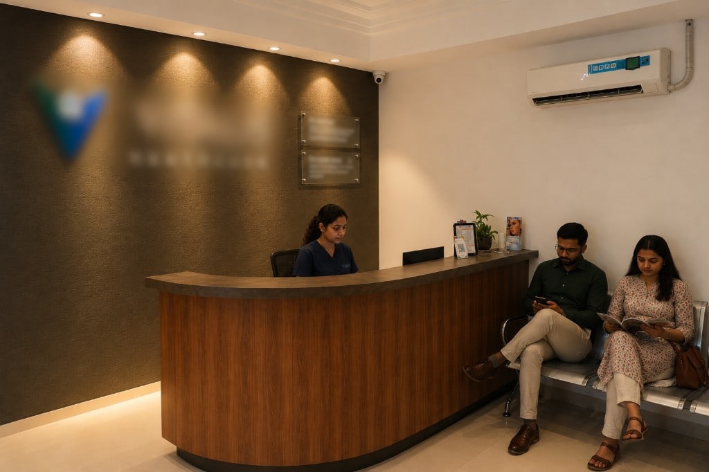 Vitalis Healthcare reception and waiting area in operation